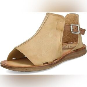 Miz Mooz Found Women's Sandals Size EU 42 US 11 Leather Strappy Tan Open Toe